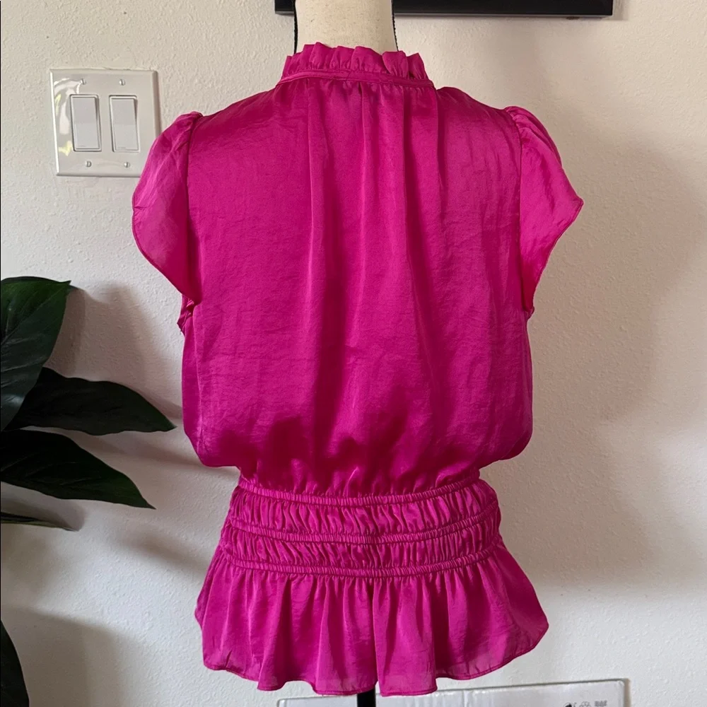 Pink Ruffled Women's Top - Picture 3 of 5